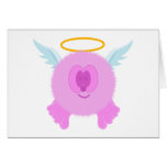 Pink Angel Pom Pom Pal Card