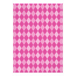 Pink Argyle Personalized Invitation