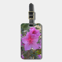 Pink Azaleas Flowers Bag Tag