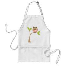 Pink Baby Owl Apron