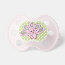 Pink Baby Peacock Baby Pacifier
