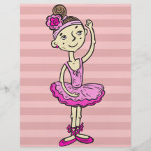 Pink Ballerina Girl Personalized Flyer