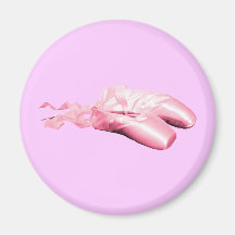 Pink Ballet Shoes Fridge Magnets