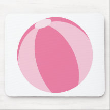 Pink Beach Ball Mouse Pad