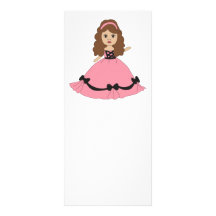 Pink & Black Gown Princess 1 Customised Rack Card