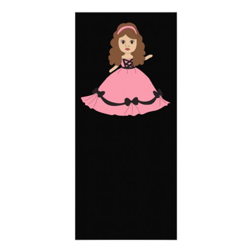 Pink & Black Gown Princess 1 Customised Rack Card