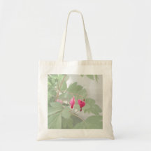 Pink Bleeding Heart ~ Textured Tote Bags
