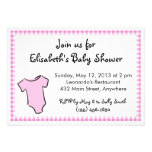 Pink Bodysuit Shower Invitation