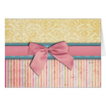 Pink Bow Blank card