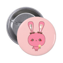 Pink Bunny Button