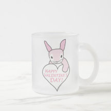 Pink Bunny Happy Valentine's Day Mug