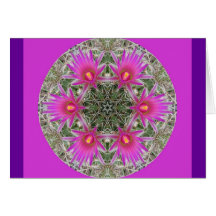 Pink Cactus Flower Greeting Cards