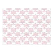 Pink Cake Pattern. Post Cards