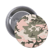 Pink Camouflage Button