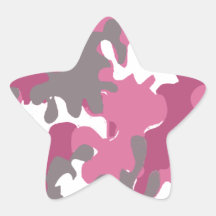 pink camouflage for the strong military woman sticker