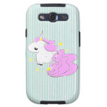 Pink cartoon unicorn with star Samsung Galaxy Case casemate cases