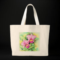 Pink Catleya Orchid Flower Art - Multi bags