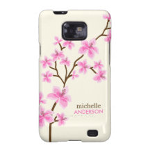 Pink Cherry Blossoms Galaxy S2 Case