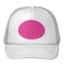 Pink cherry pattern hat