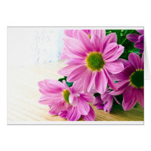 Pink chrysanthemum card