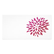 Pink Chrysanthemum Customized Photo Card