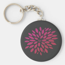 Pink Chrysanthemum Key Chain
