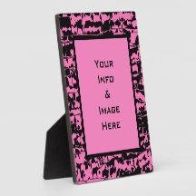 Pink Crackle Frame Plaque