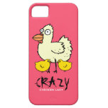 PINK Crazy Chicken Lady Cartoon Hen iPhone 5 Cover