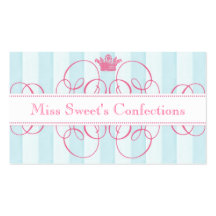 Pink Crown Sweet Shop Business Cards