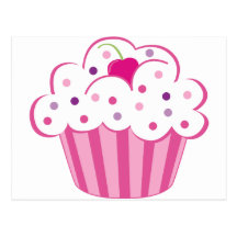 Pink Cupcake Post Card