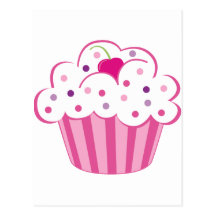 Pink Cupcake Postcard