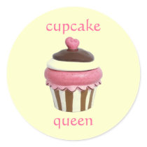 Pink cupcake queen stickers sheet stickers
