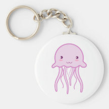 Pink Cute Jellyfish Keychains