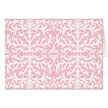 Pink Damask Elegance Card