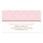 Pink Damask Pattern Mum Calling Cards Business Card