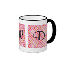 Pink Deco Monogram Mug
