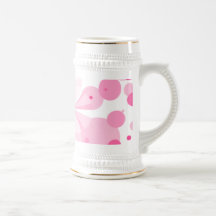 Pink Delight Buttefly Abstract Stein Coffee Mugs