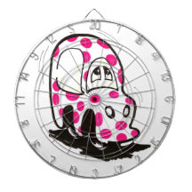 PINK DOTS CAR Dartboard