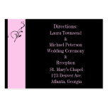 Pink Elegance Direction Cards Business Card Templates