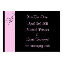 Pink Elegance Mini Save The Date Card Business Cards