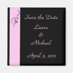 Pink Elegance Wedding Square Magnet