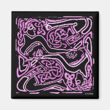 Pink Entwined Celtic Ladies Magnet