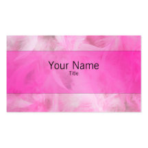 Pink Feathers Business Card