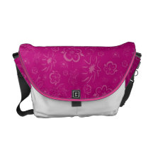 Pink Flora Courier Bag