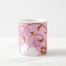 pink floral mug