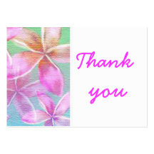 pink floral thank you business card template
