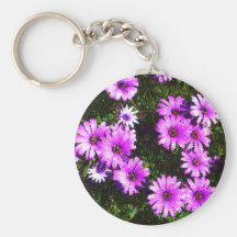 Pink Flower Impression Keychain