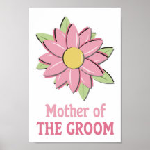 Pink Flower Mother of the Groom  Print