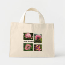 pink flowers bag