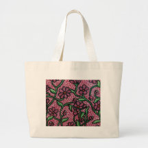 Pink Flowers Bags